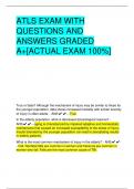 ATLS EXAM WITH  QUESTIONS AND  ANSWERS GRADED  A+[ACTUAL EXAM 100%]