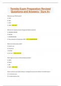 Termite Exam Preparation Revised Questions and Answers / Sure A+