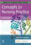 Test Bank for Concepts for Nursing Practice, 3rd Edition   by jean foret giddens A+ updated 