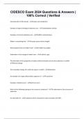 CIDESCO Exam 2024 Questions & Answers |  100% Correct | Verified