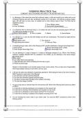 NURSING PRACTICE Test COMMUNITY HEALTH NURSING AND CARE OF THE MOTHER AND CHILD