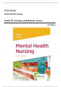Test Bank for Mental Health Nursing, 6th Edition by Linda M. Gorman, 9781719645607, Covering Chapters 1-22 | Includes Rationales