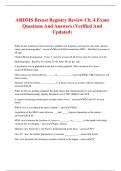 ARDMS Breast Registry Review Ch. 4 Exam Questions And Answers (Verified And Updated)