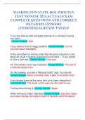 WASHINGTON STATE DOL WRITTEN TEST NEWEST 2024 ACTUAL EXAM COMPLETE QUESTIONS AND CORRECT DETAILED ANSWERS (VERIFIED)|ALREADY PASSED