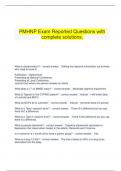  PMHNP Exam Reported Questions with complete solutions.