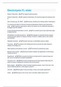 Electrolysis FL state questions and answers all are correct 2024 graded A+