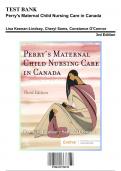 Test Bank: Perry's Maternal Child Nursing Care in Canada, 3rd Edition by Lindsay - Chapters 1-55, 9780323759199 | Rationals Included