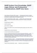 QASP Autism Core Knowledge, QASP Legal, Ethical, and Professional Considerations, QASP misc Questions and Answers 100% correct 