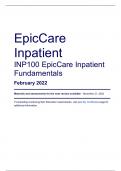EpicCare Inpatient INP100 EpicCare Inpatient Fundamentals February 2022