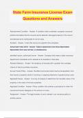 State Farm Insurance License Exam Questions and Answers
