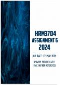 HRM3704 Assignment 6 2024 | Due 27 May 2024