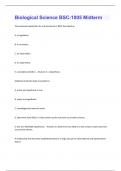 Biological Science BSC-1005 Midterm Questions And Answers