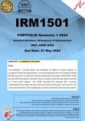 IRM1501 MAY JUNE 2024 PORTFOLIO (COMPLETE ANSWERS) Semester 1 2024 - DUE 27 May 2024 