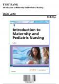 Test Bank for Introduction to Maternity and Pediatric Nursing, 8th Edition by Leifer, 9780323483971, Covering Chapters 1-34 | Includes Rationales
