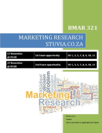 BMAR 321 - 2014 Exam Notes (SU1,3,5,7-11)