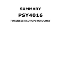 PSY4016 Forensic neuropsychology