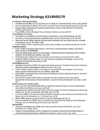 Summery  Marketing Strategy 6314M0179