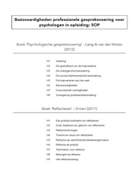 Samenvatting Basisvaardigheden gespreksvoering SOP - Lang & van der Molen + Groen [UITGEBREID!]