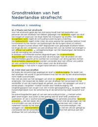 Samenvatting Strafrecht II (Grondtrekken van het Nederlandse Strafrecht)
