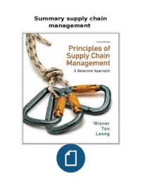 Summary Principles of Supply Chain Management