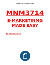 MNM3714- E marketing Exam prep