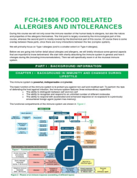 FCH-21806 - Food related allergies and intolerances - Overview