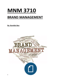 MNM3710: Brand Management made easy peasy lemon squeezy