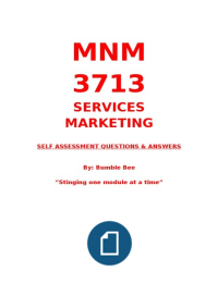MNM3713 : SERVICES MARKETING