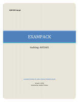 AUE1601 Exam pack