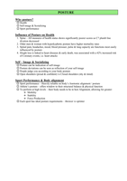 Posture exam notes - BSR 222