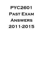 PYC2601 2011-2015 EXAM ANSWERS