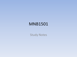 MNB1501 - Introduction to Business Management