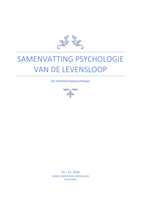 Samenvatting Ontwikkelingspsychologie - De psychologie van de Levensloop - Pol Craeynest