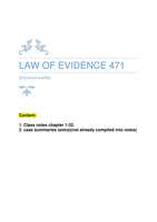 law of evidence 471 year notes 