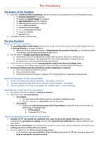 The US Presidency - Complete Revision Notes