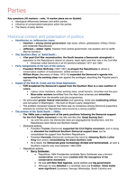US Political Parties - complete revision notes