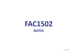 FAC1502 notes