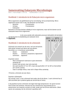 Uitwerking Eukaryote Microbiologie Hoofdstuk 1-4, Hoorcolleges 1-8
