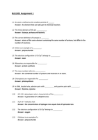 BLG1501 Assignment 1 and Exam questions and answers COMPLETE