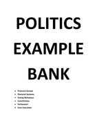 AQA government and Politics Unit 1 and 2 Example Bank