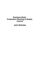 Summary Lean Production For Competitive Advantage - Production Planning and Quality Control
