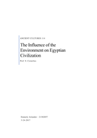 Influence of the environment of Egyptian agriculture