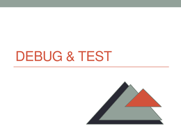 Testing And Debugging