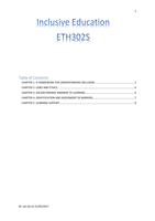 summary of ETH302S inclusive education A module