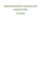 PYC3705 transformative counselling encounters study notes