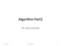Introduction to Algorithm Analysis Part 2