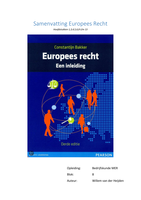 Samenvatting Europees Recht (Europees recht; een inleiding) blok 8 Bedrijfskunde MER Fontys