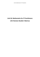Unit 26: Mathematics for IT Practitioners LO3 P7 P8 M4 D1