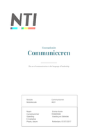 Vooropdracht Communiceren NTI