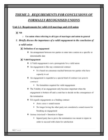 Requirements for Cocnclusion of formally recognised unions 